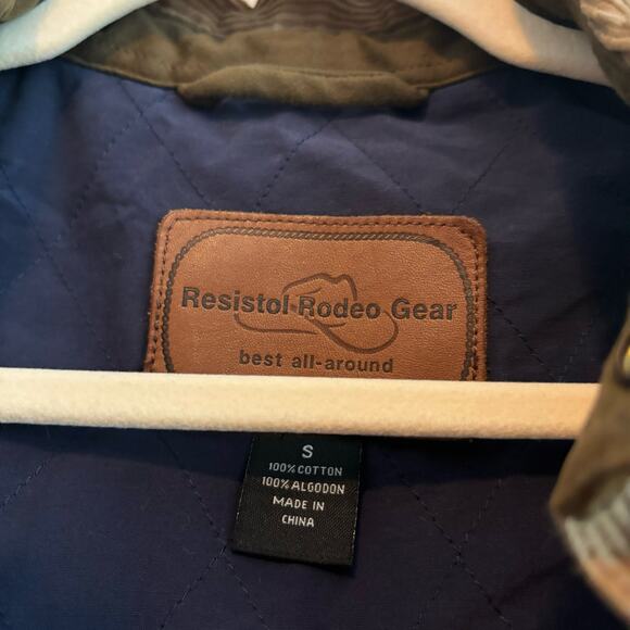 Resistol Rodeo Tan Corduroy Jacket Sz S/M Elbow Patches Western - Picture 7 of 13